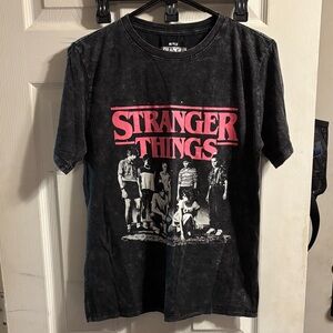 Stranger Things Black Short Sleeve Graphic Tee